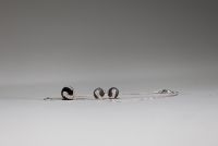 Gianni BULGARI - Pendentif et boucles d'oreilles en or blanc 18k modèle Enigma.