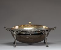 Réchaud à cloche en métal argenté, Angleterre, début XXème.