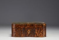 Gérard Antoine CREHAY (1844-1936) Spa wooden case decorated with cows and peasants, signed.