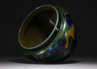 Vase ou vasque en céramique de la manufacture Gouda en Hollande, d'époque Art Nouveau.