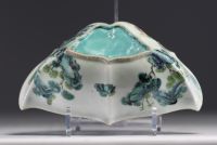 China - Lot of Famille Rose porcelain, 19th century, mark under the vase.