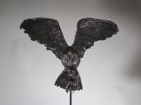 Chouette à la souris en bronze , non signé