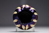 Ferdinand Von POSCHINGER (1867-1921) Polylobed iridescent and enamelled glass bowl with 