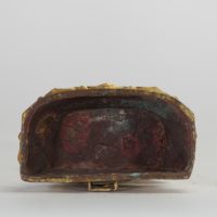 TIBET, XIXe SIÈCLE Roi gardien (Dharmapala) Bronze doré.