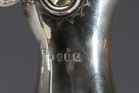 Solid silver coffee service, Belgian hallmarks, 19th century.
