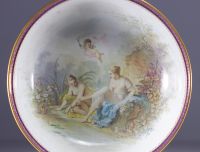 Eugène POITEVIN (1806-1870) - Imposing pair of Sèvres porcelain dishes decorated with Nymphs from 19th century