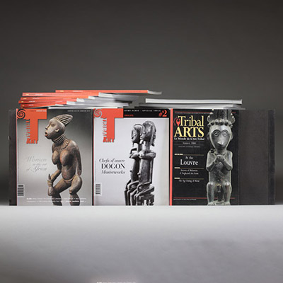 Lot de 33 magazines sur l’art africain . FR + EN