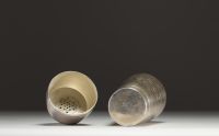 Silver-plated metal shaker, Italy, circa 1950.