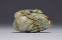 Chine - Canard en Jade sculpté, XVIIIe siècle.