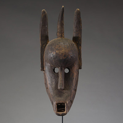 Afrique - Masque  Hyène « Suruku » Bamana / Bambara, Mali, bois ancien sculpté, 1ère moitié XXème.
