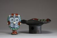Alfredo SOSABRAVO (1930) Ensemble de deux sculptures animalières en céramiques, signées et datées de 1982.