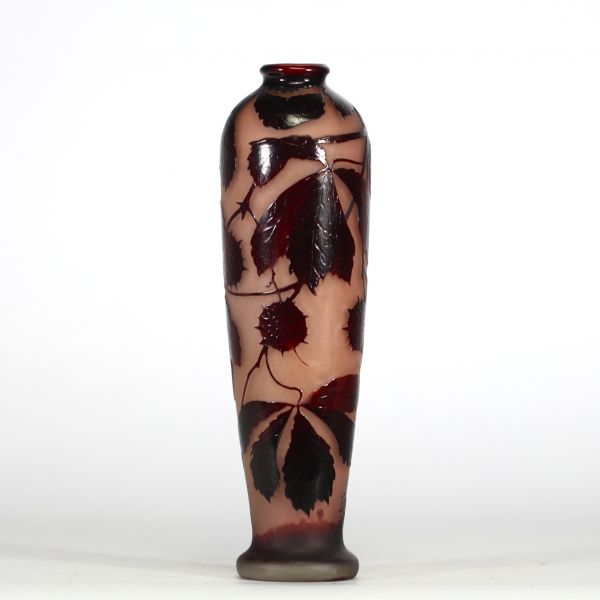 Cristallerie de Wadgassen, Villeroy & Boch Edmund Rigot Vase en verre gravé à l’acide Vers 1900-1920.