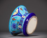 Théodor DECK (1823-1891) Polychrome ceramic bowl with Iznik decoration, signed underneath.