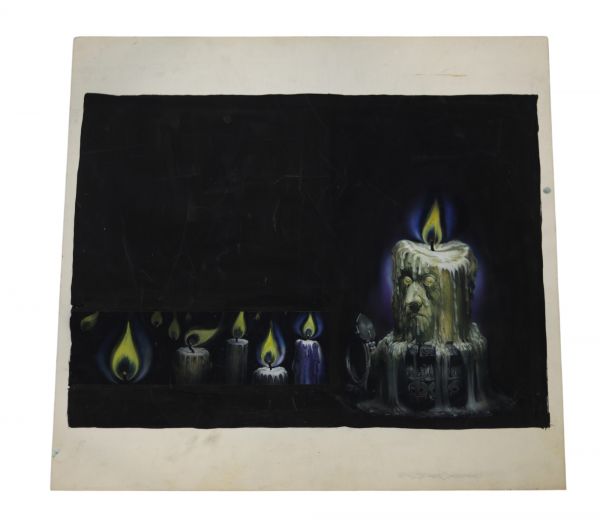 Henri Lievens (1920–2000) – Gouache originale – Projet de couverture pour L’élixir de longue vie (Marabout Fantastique n°385, 1971) Œuvre originale unique – Illustration préparatoire pour une couverture publiée  Artiste : Henri Lievens (1920–2000) Titre : L’élixir de longue vie et autres contes fantastiques Auteur du livre : Honoré de Balzac Éditeur : Bibliothèque Marabout – Collection Fantastique