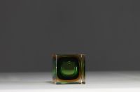 Flavio POLI (1900-1984) Sommerso multi-layered glass pocket, Murano, circa 1960-70.
