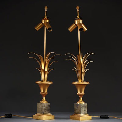 Maison Charles, attr. à - Paire de lampes de table 