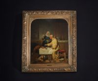 Félix DE VIGNE (1806-1862) ‘The Thief’ Oil on panel.