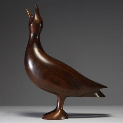 ‘Goose’ Teak sculpture, Scandinavian design, 20th century.