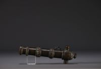Petit canon de rempart en bronze, d'époque XIXe siècle.